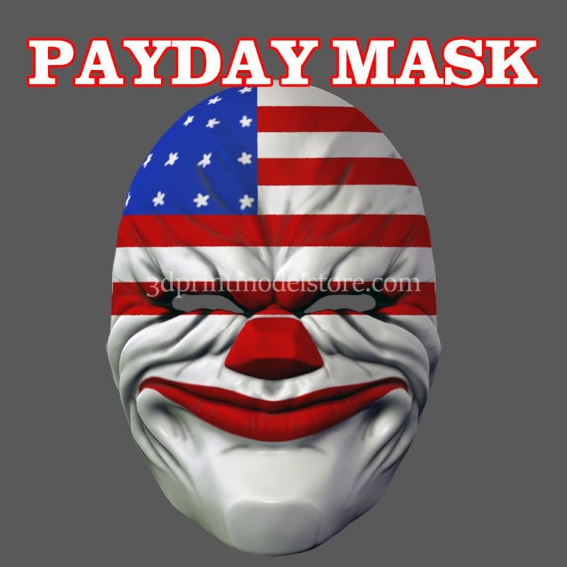 Payday Adult Cosplay Mask D Print Model D Print Model Store