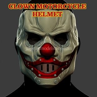 Clown Motorcycle Helmet 3D Print Model