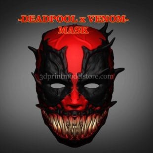 Deadpool x Venom Marvel Mask 3D Print Model