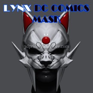Lynx DC Comics Cosplay Mask 3D Print Model