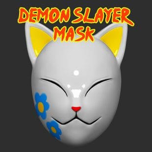 Demon Slayer Makomo Cosplay Mask 3D Print Model