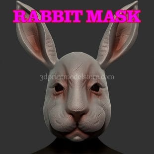 Halloween Rabbit Helmet 3D Print Model