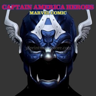 Samurai Heroes Captain America Helmet 3D Print Model