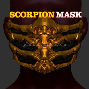 Mortal Kombat Scorpion Mask 3D Print