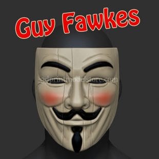 Guy Fawkes Mask 3D Print Model