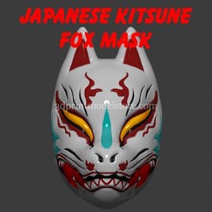 Kitsune Fox Mask 3D Print Model