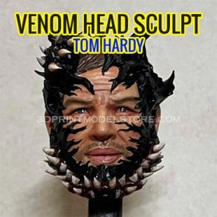 Venom Tom Hardy Head Sculpt for Custom Action Figures