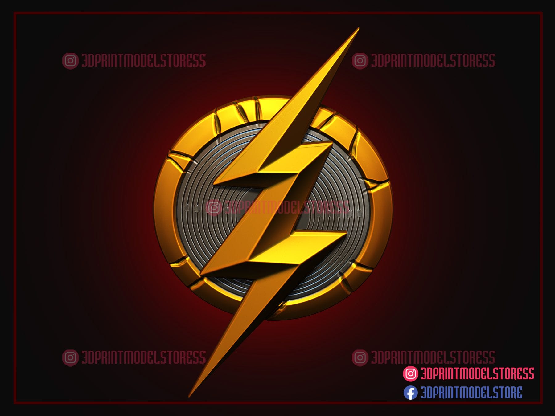 STL file The Flash Logo 🌩️・3D printer design to download・Cults
