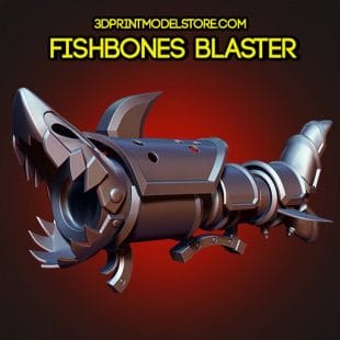 Jinx Fishbones Blaster - 3D Print Model