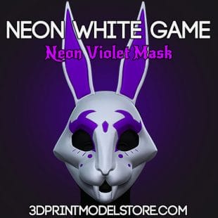 Neon White Cosplay Mask