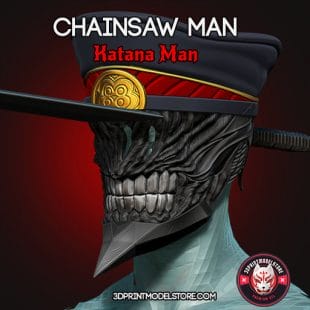 Chainsaw Man Katana Man Cosplay Helmet