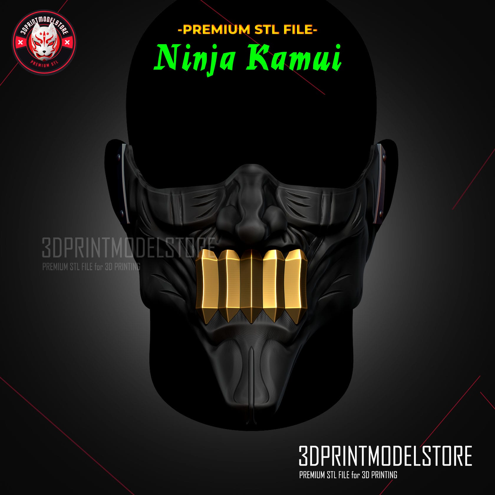 Ninja Kamui Zai Mask - 3D Print Model | 3D Print Model Store