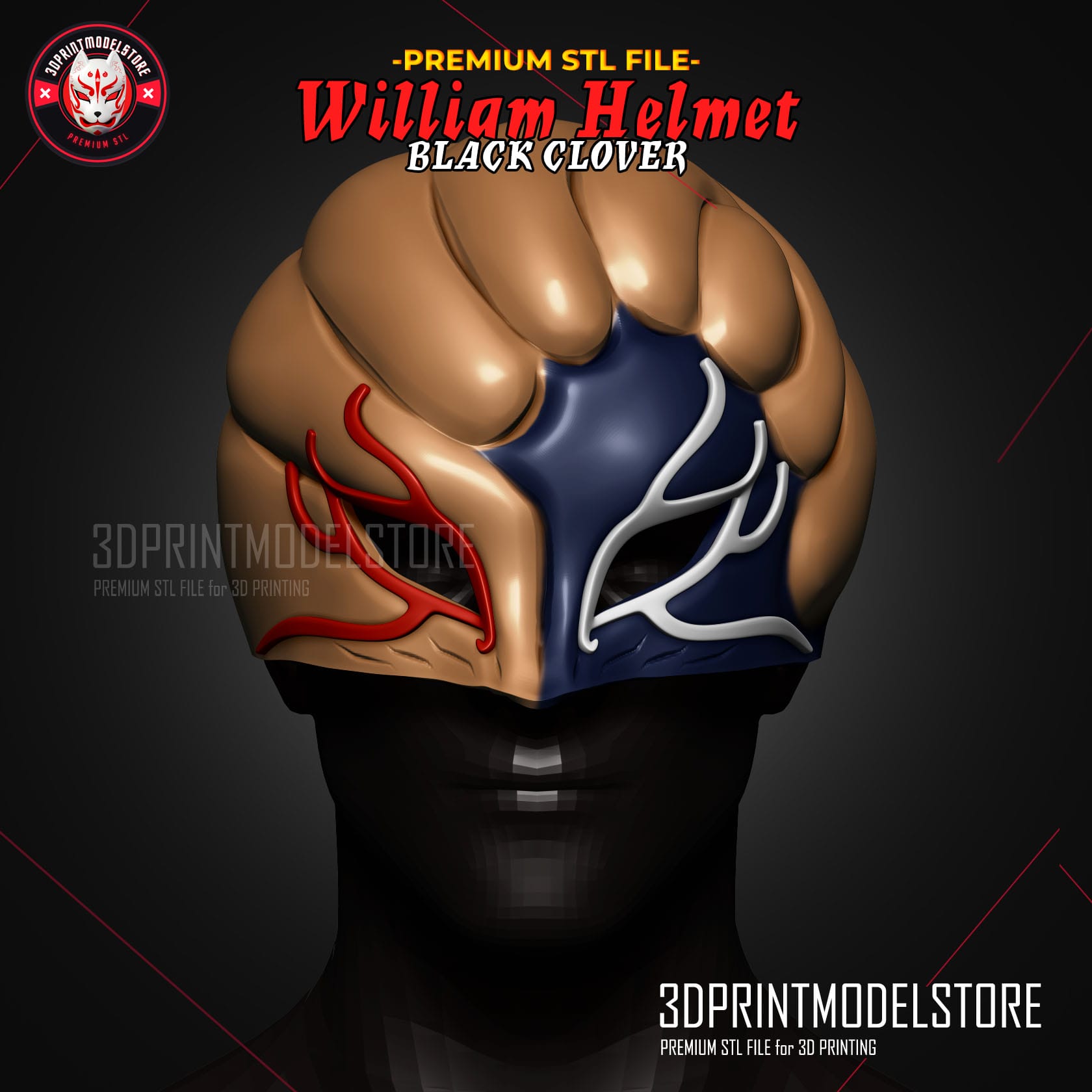 Black Clover William Vangeance Mask Cosplay