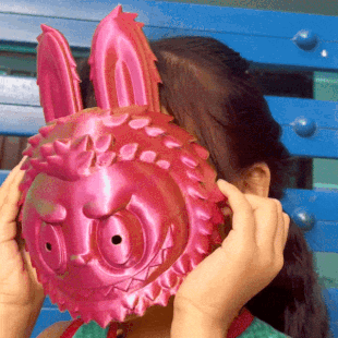 Labubu The Monsters Mask STL 3D Print Model